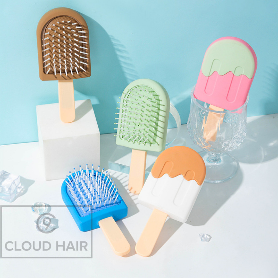 Расческа для волос детская Ice Cream Brush бежевый-коричневый ICB5 Расческа для волос детская Ice Cream Brush бежевый-коричневый ICB5