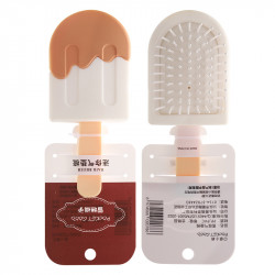 Расческа для волос детская Ice Cream Brush бежевый-белый ICB1