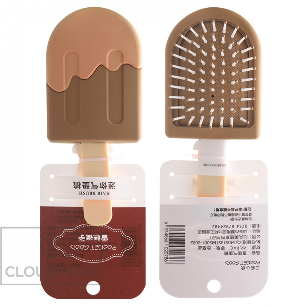 Расческа для волос детская Ice Cream Brush бежевый-коричневый ICB5 Расческа для волос детская Ice Cream Brush бежевый-коричневый ICB5