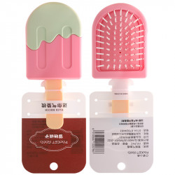 Расческа для волос детская Ice Cream Brush розовый-зеленый ICB2