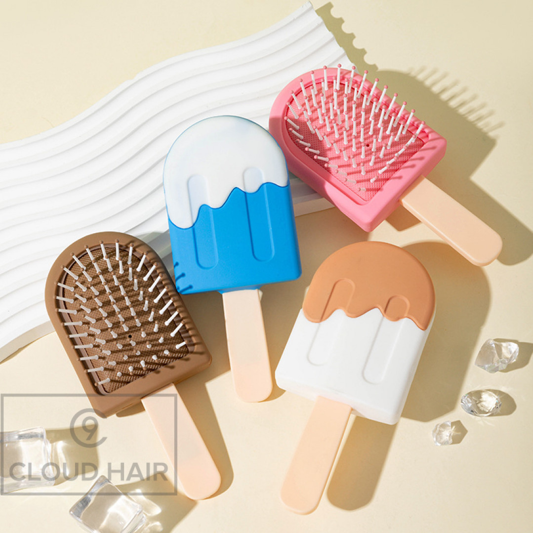 Расческа для волос детская Ice Cream Brush бежевый-коричневый ICB5 Расческа для волос детская Ice Cream Brush бежевый-коричневый ICB5